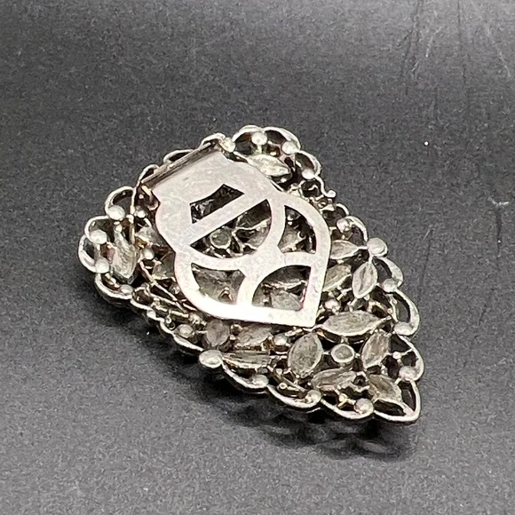 Antique Rhinestone Dress Clip - Picture 5 of 6